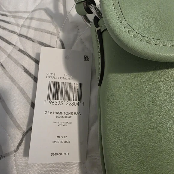 Coach Hampton Y2K Pistachio Leather Shoulder Bag - Picture 2 of 12